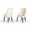 Homeroots Modern Fabric Dining Chair - White 284159